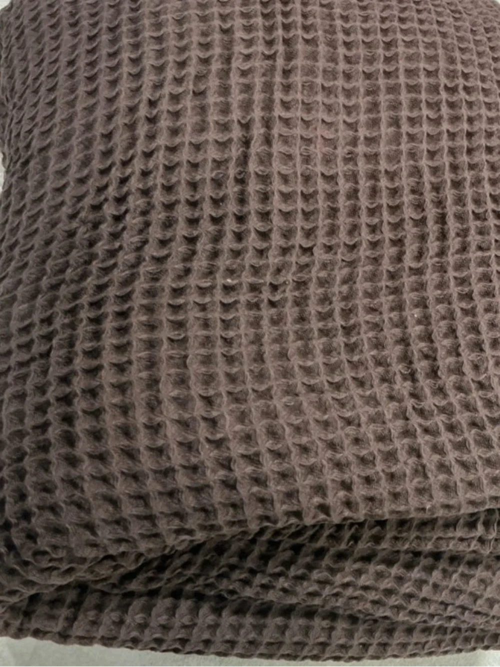 Quince Organic Waffle Bed Blanket in Espresso Size Full/Queen ☕️